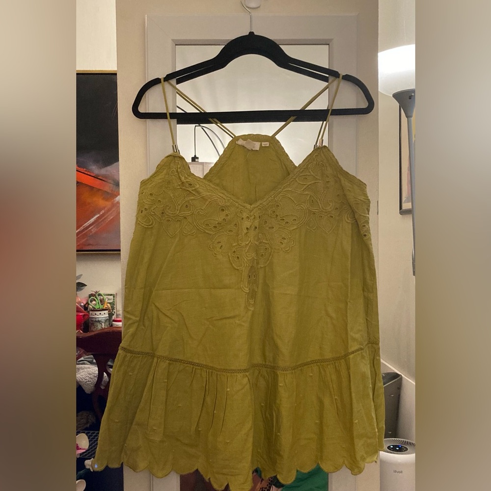 Anthropologie (Let Me Be) Cotton Peplum Tank